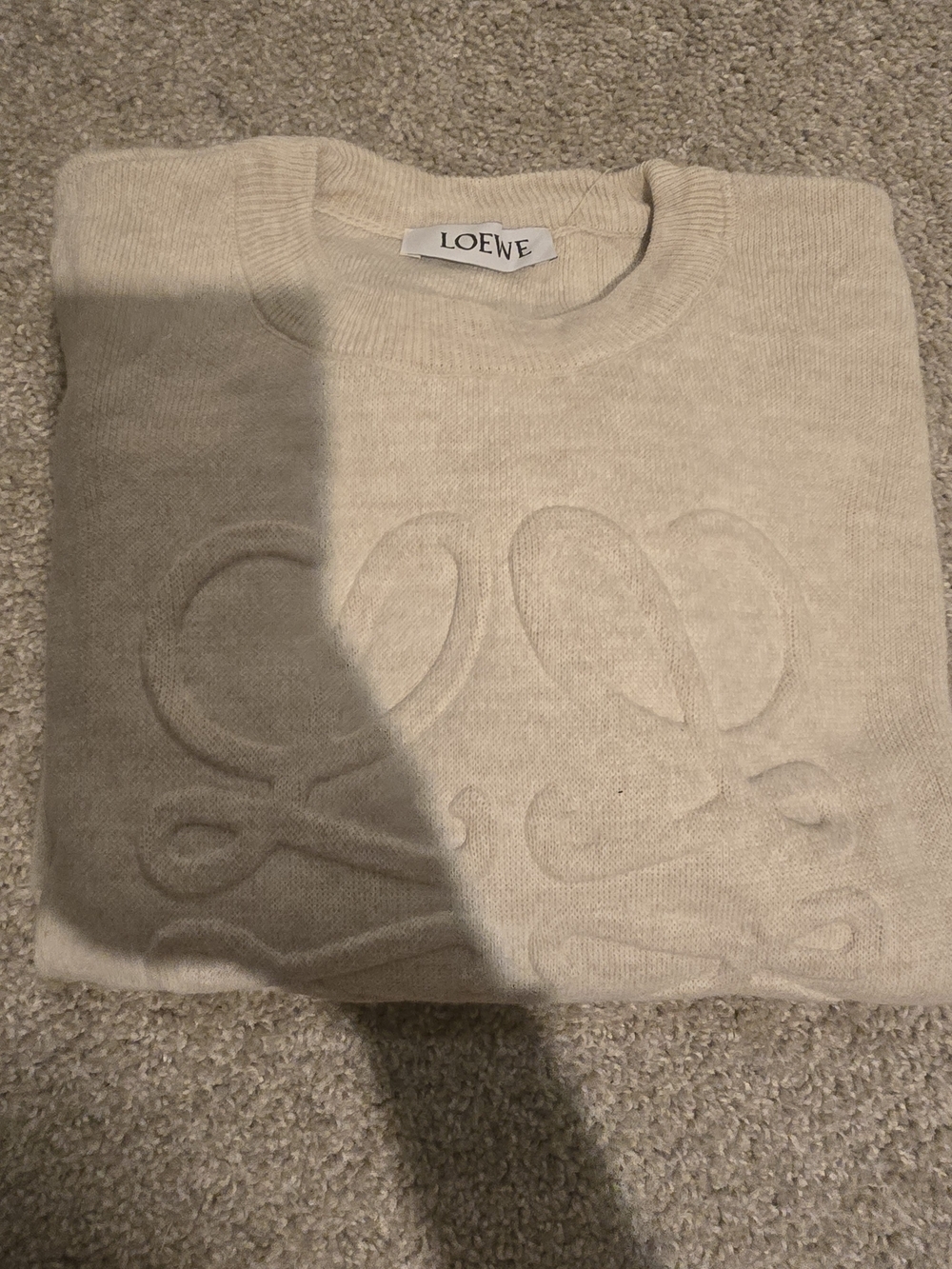 Loewe Cream Embossed Logo Sweater - Picture 5 of 6